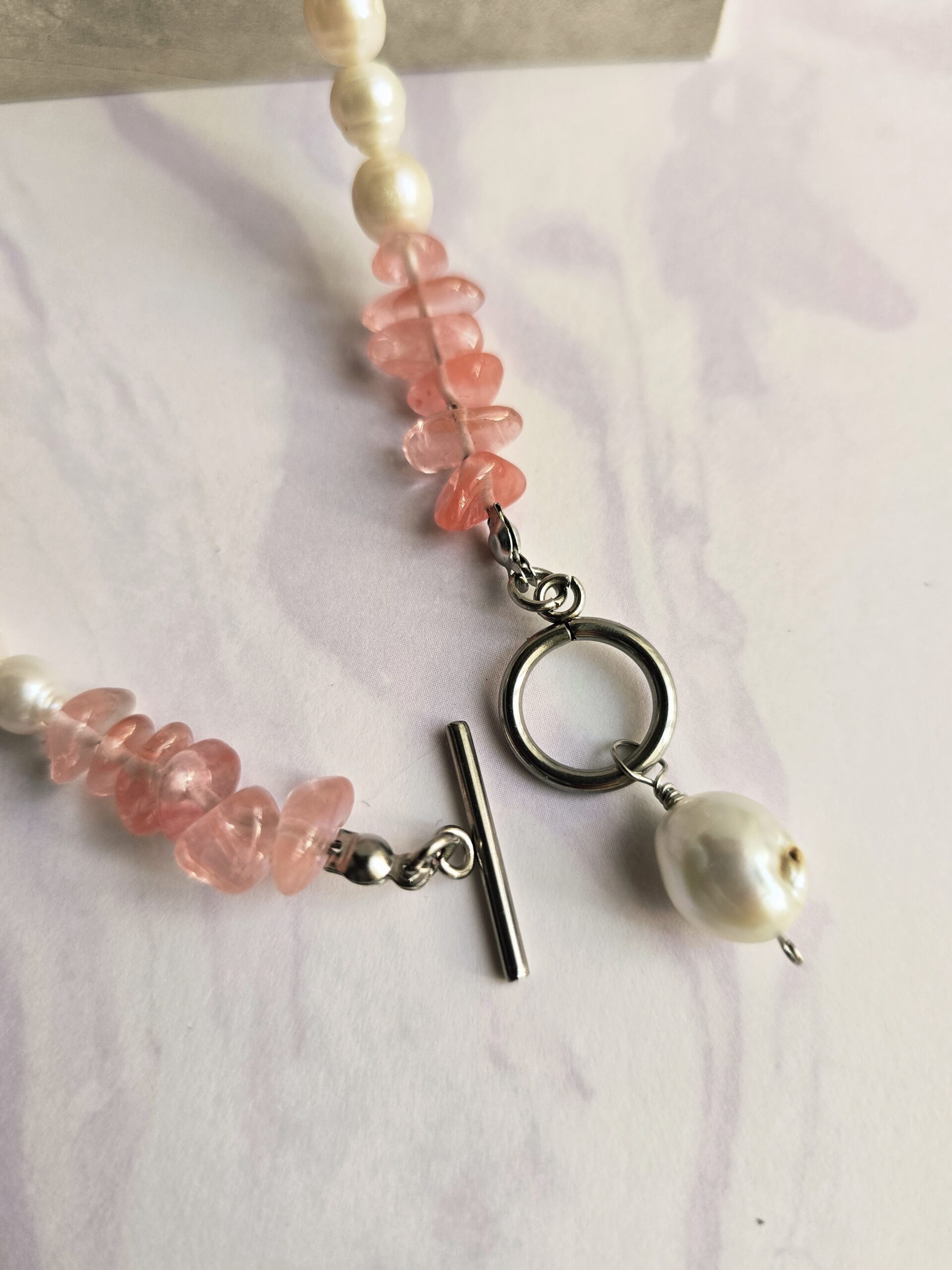 Natural gemstone and pearl necklace - Image 11