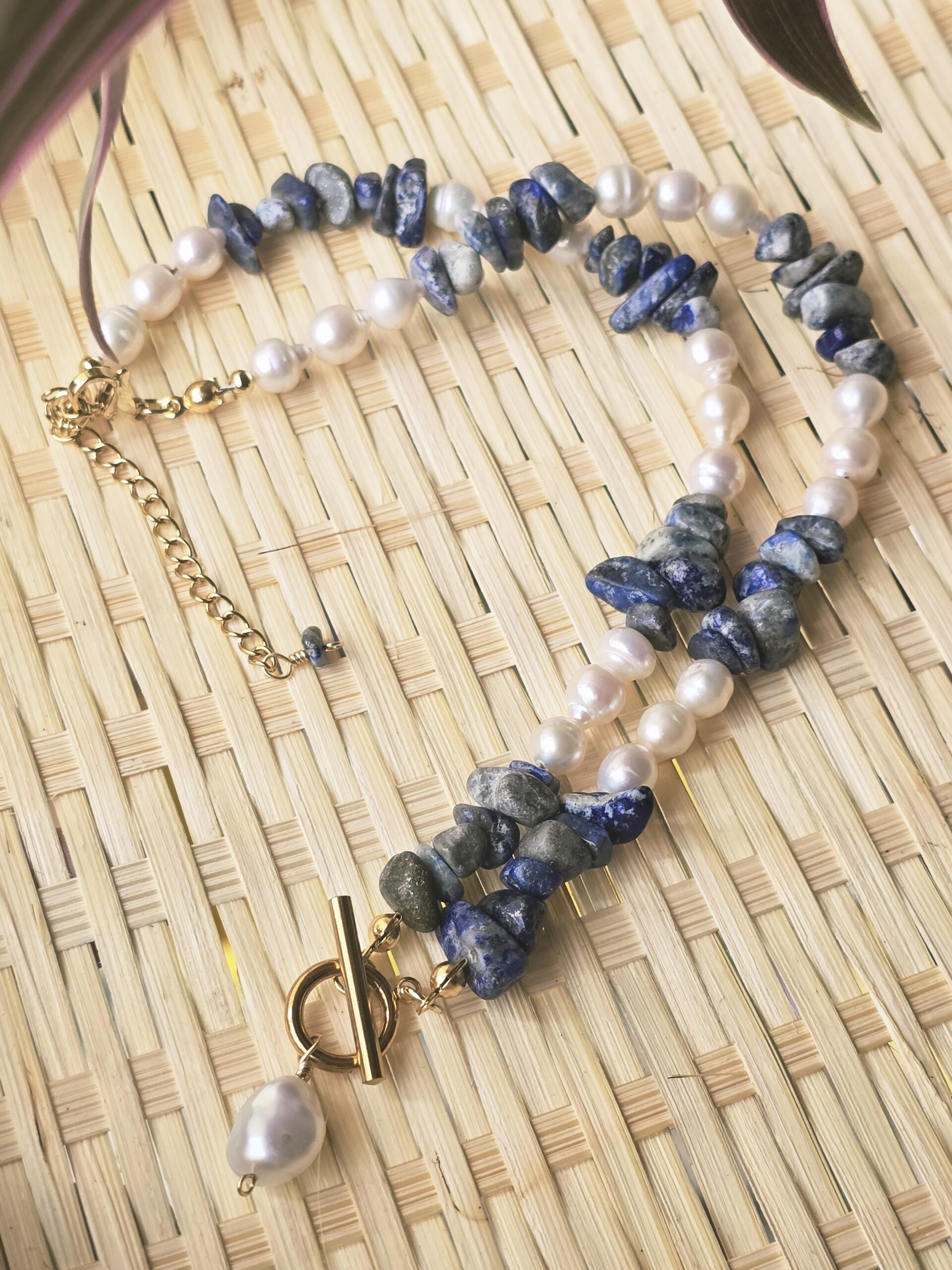 Natural gemstone and pearl necklace - Image 5