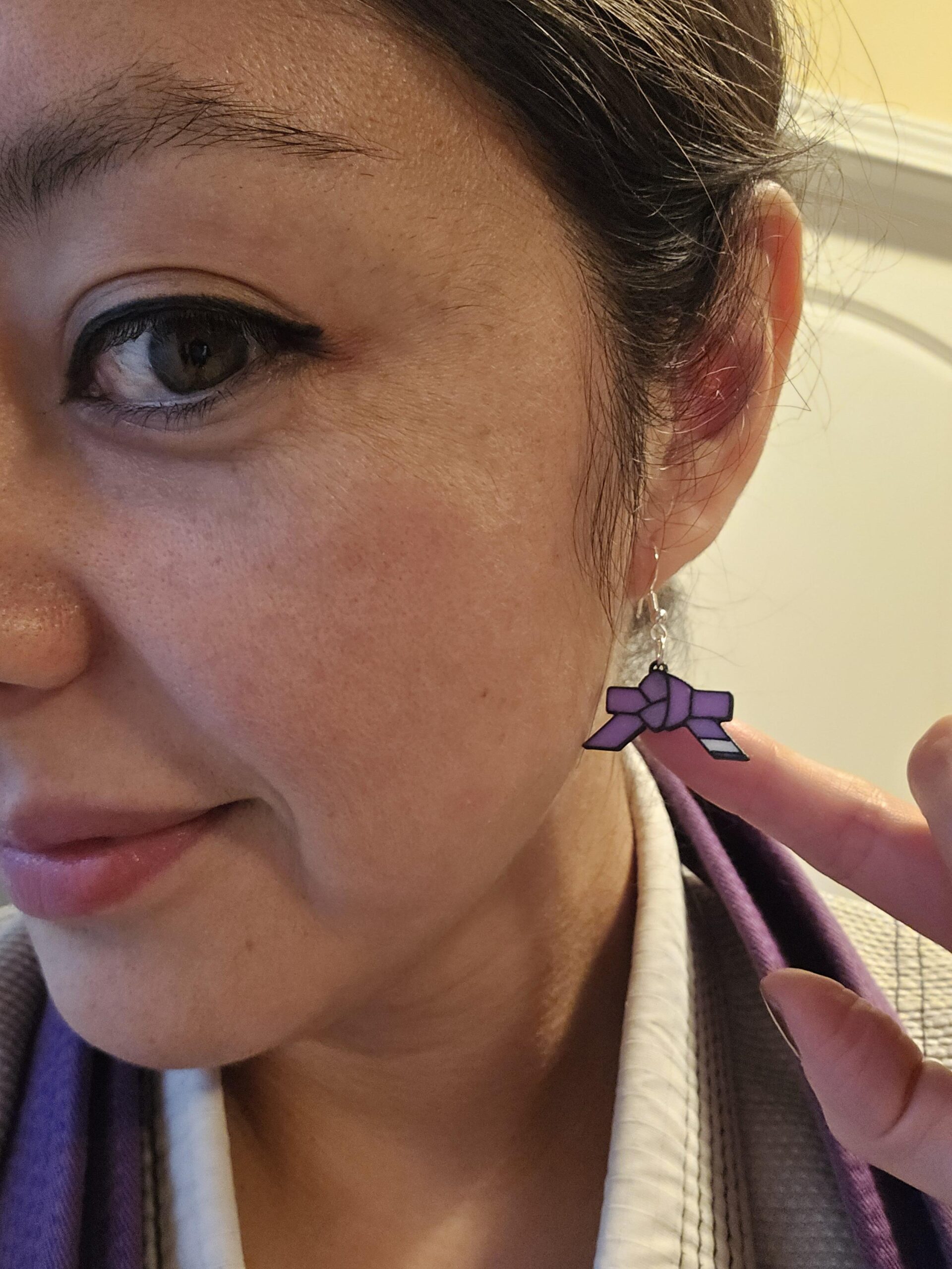 Jiu-Jitsu belt ranking earrings for adult and kid - Image 2