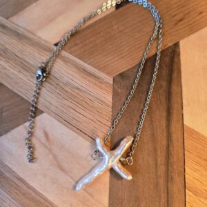 Freshwater Pearl Cross Necklace