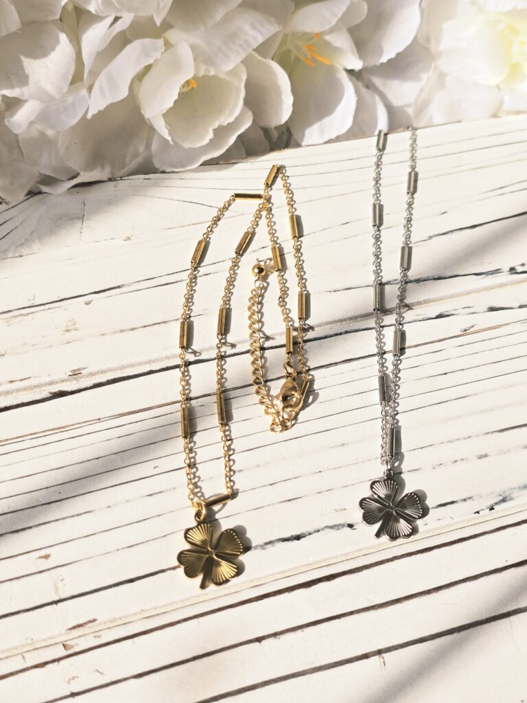 Four-leaf Clover Stainless Steel Charm Necklace