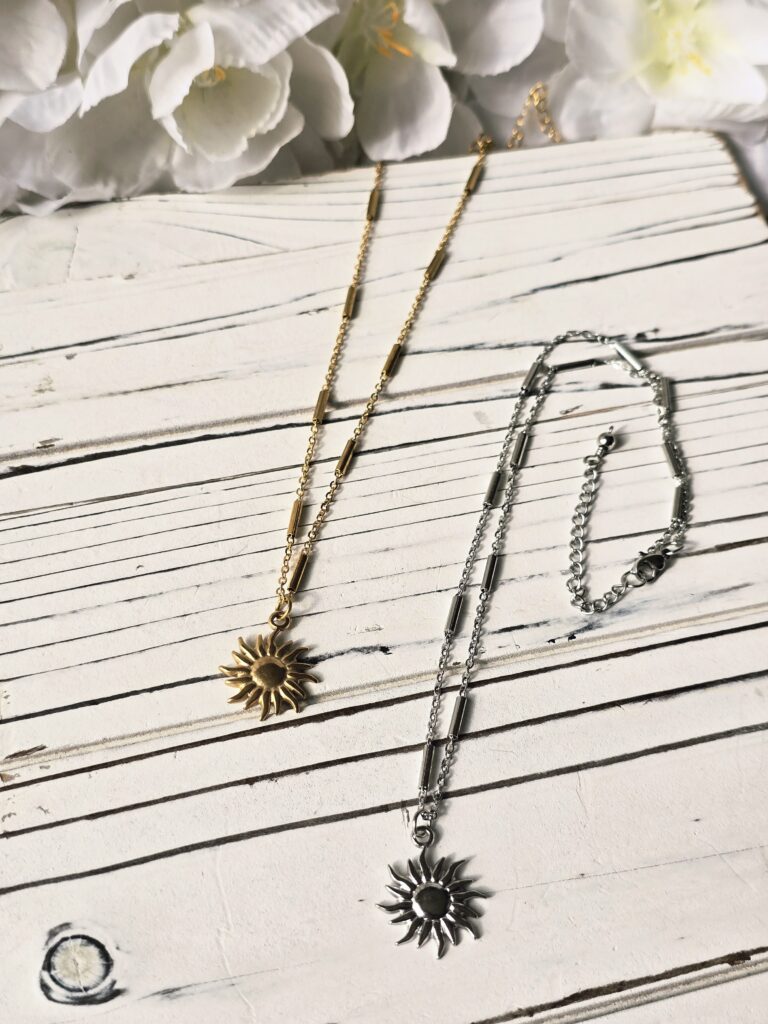 Sun Stainless Steel Charm Necklace