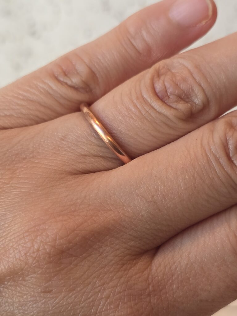 Dainty stackable Copper ring