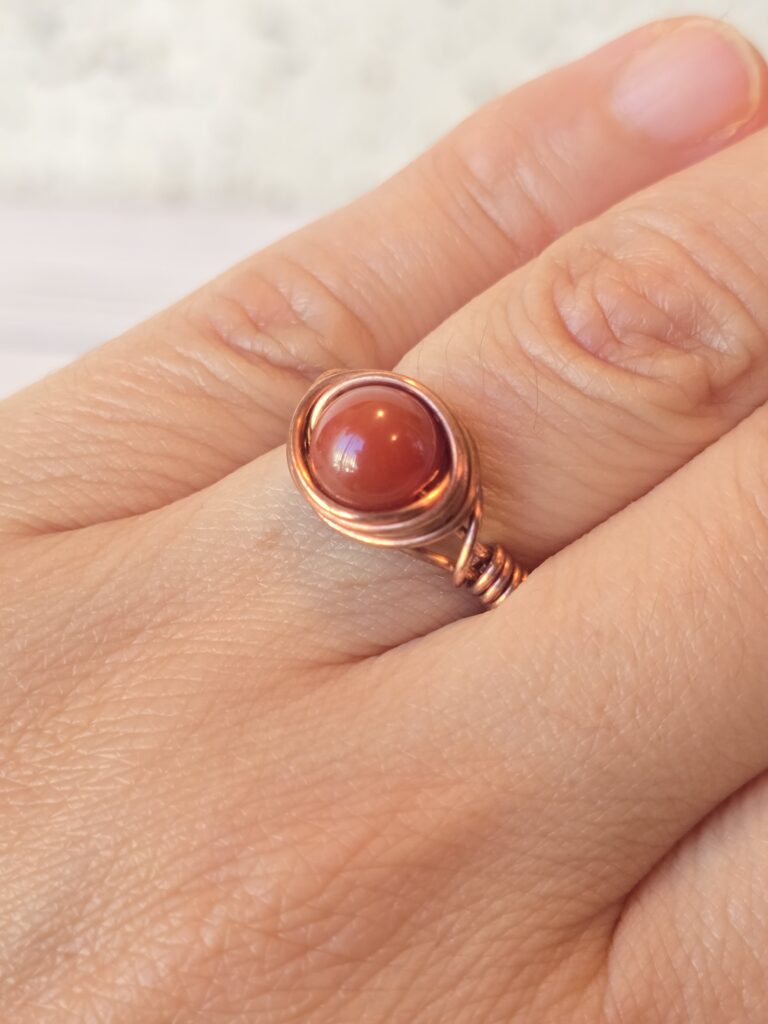 Carnelian Solitaire Ring