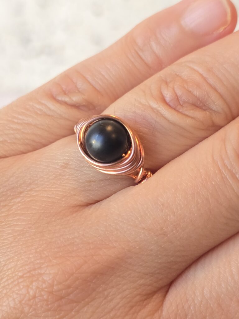 Shungite Solitaire Ring