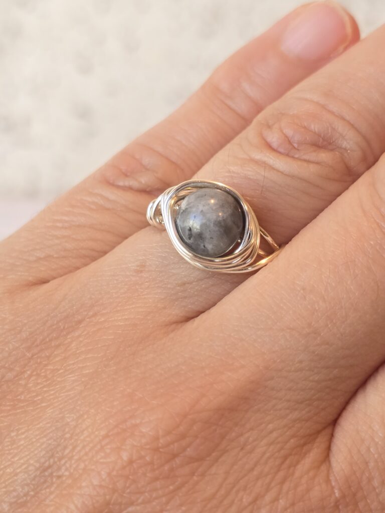 Labradorite Solitaire Ring