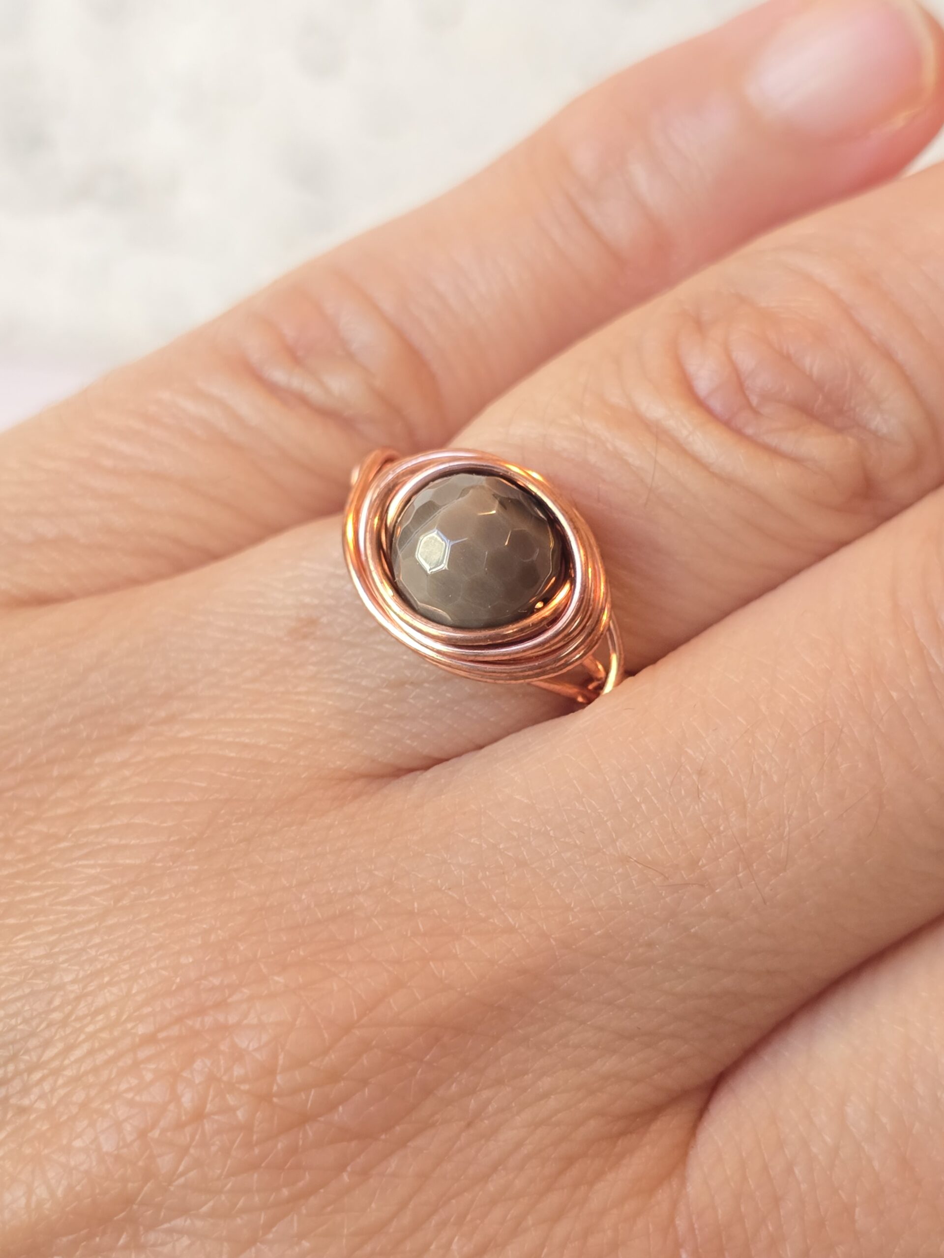 Petrified Wood Solitaire Ring