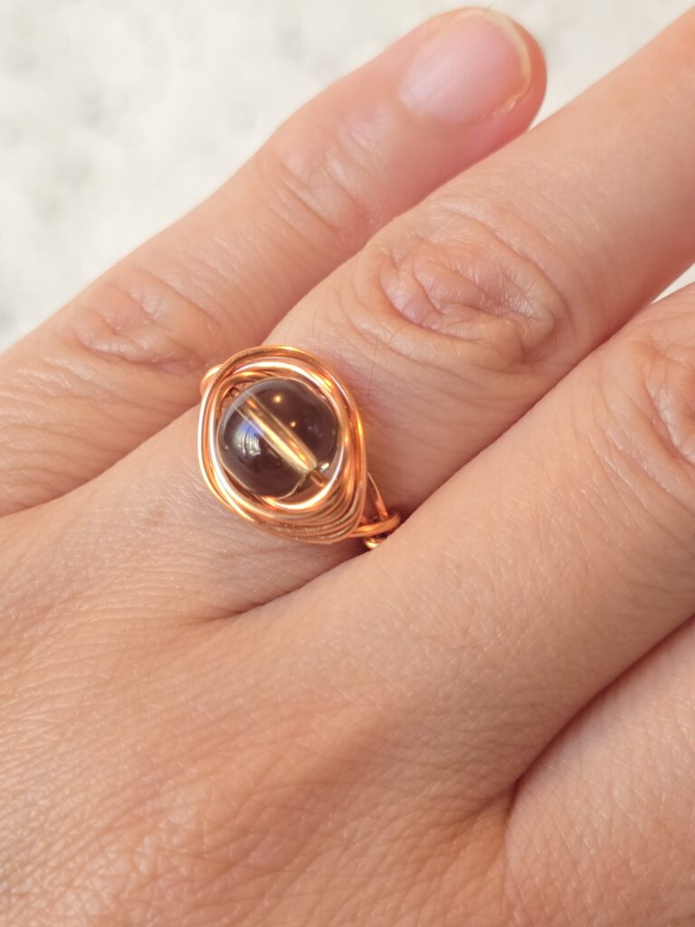 Smoky Quartz Solitaire Ring