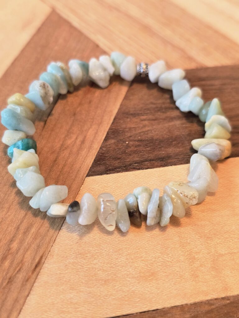Amazonite chip stretch bracelet